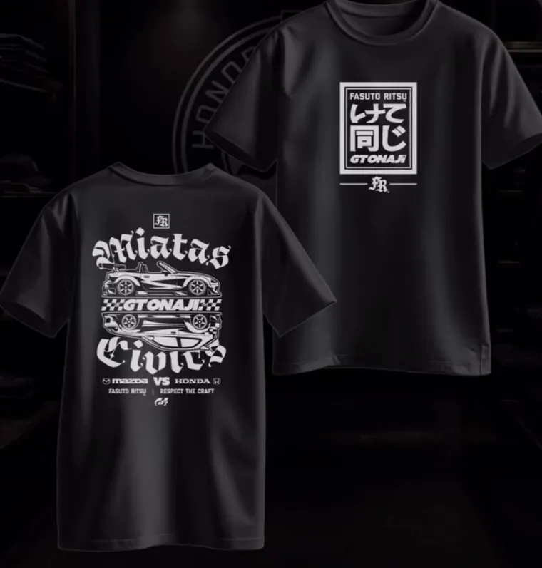 GT Onaji Divided Grid Tee, front and back