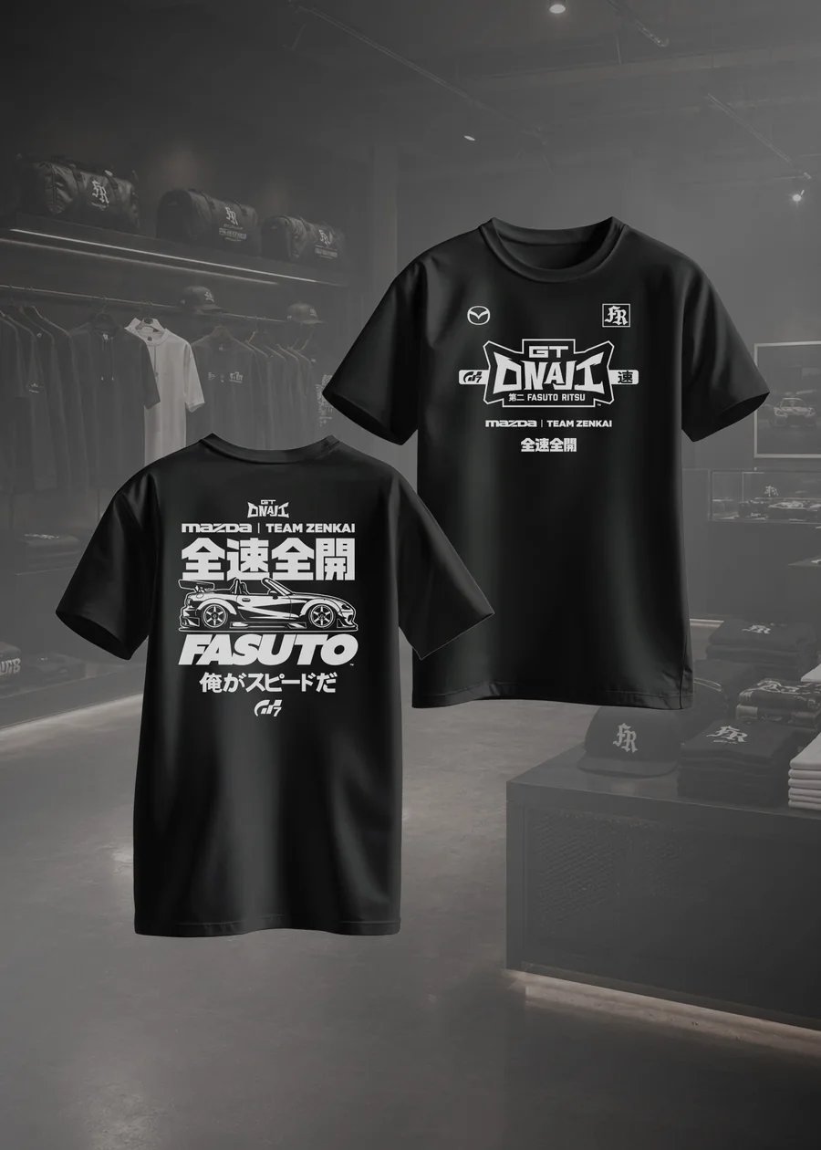 GT Onaji Zensoku Zenkai Tee, front and back