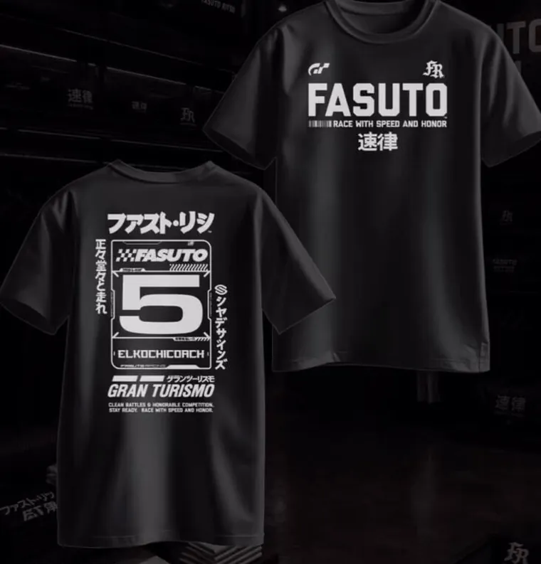 Fasuto Grid Racer ID Tee, front and back