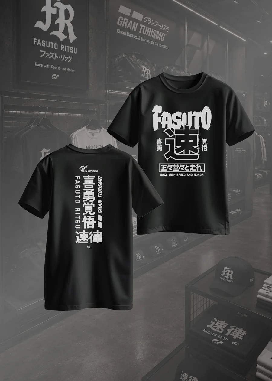 Fasuto Speed Kanji Tee, front and back